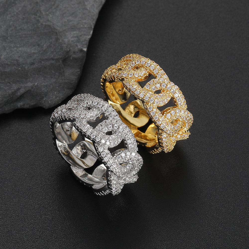 Chain Electroplated Zircon Rings