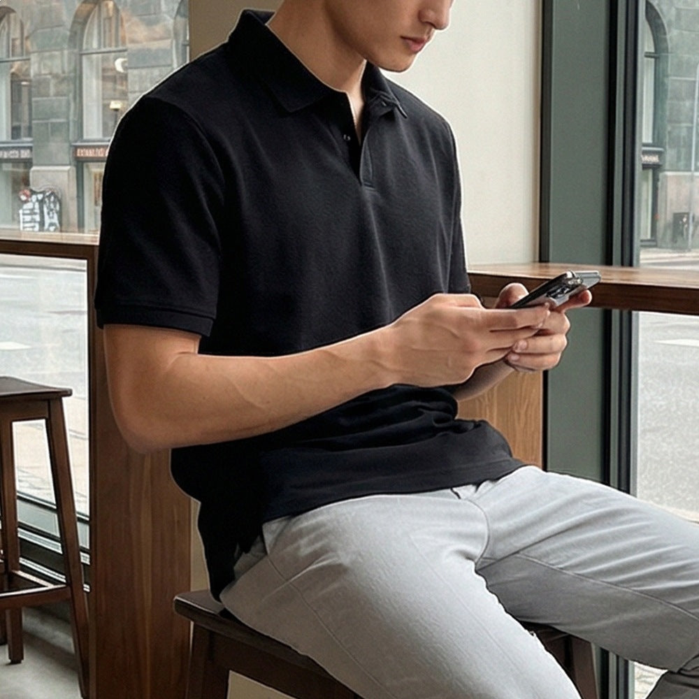 Men's Cotton Short Sleeve Polo Shirt