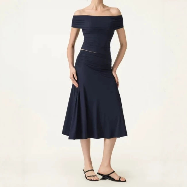 Off-Shoulder Slim Fit Dress Set