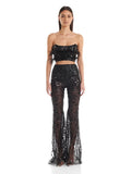 Sequined Tube Top and Trousers Set