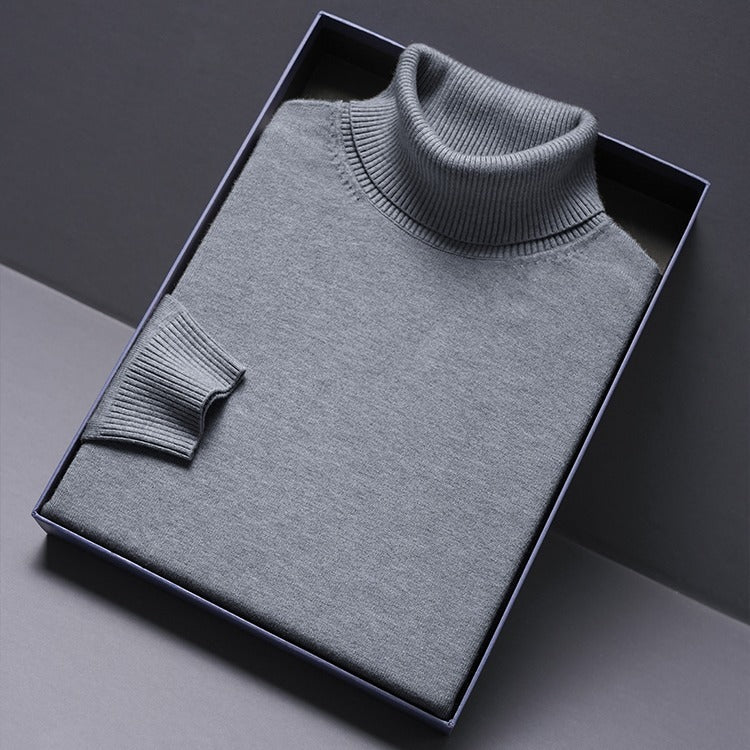 Mens Turtleneck Knit Sweater
