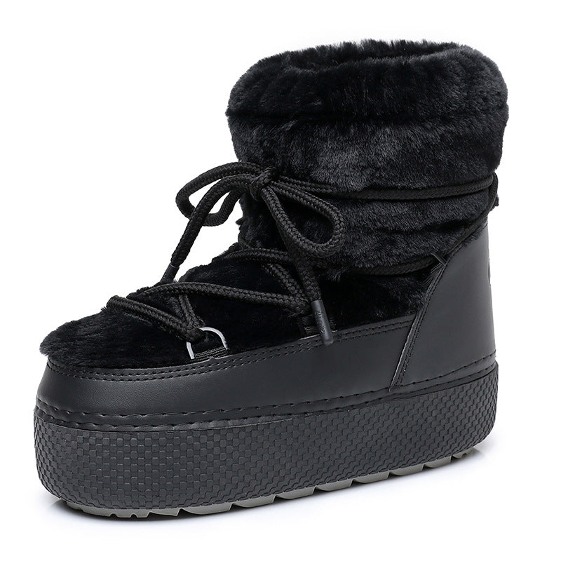 Women Winter Snow Boots Short Plush Warm Waterproof Platform Boots