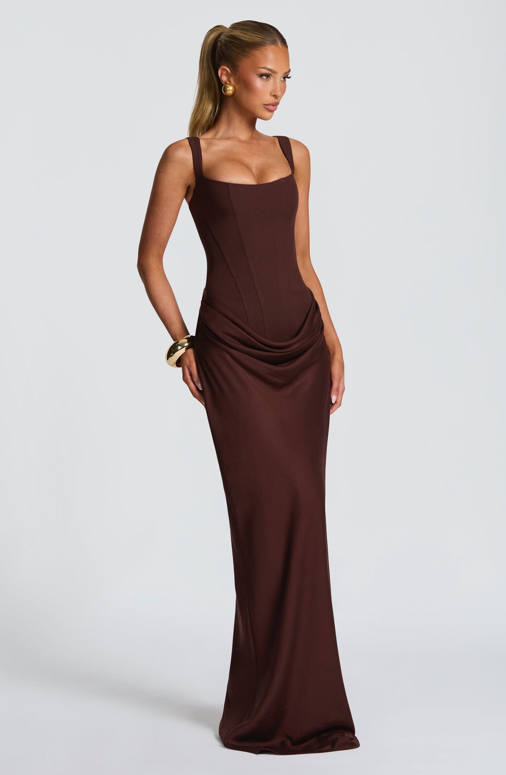 Slim Fit Bodycon Dress Square Neck