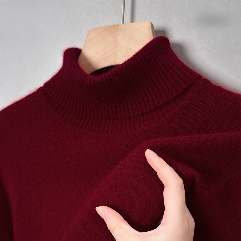 Mens Turtleneck Knit Sweater