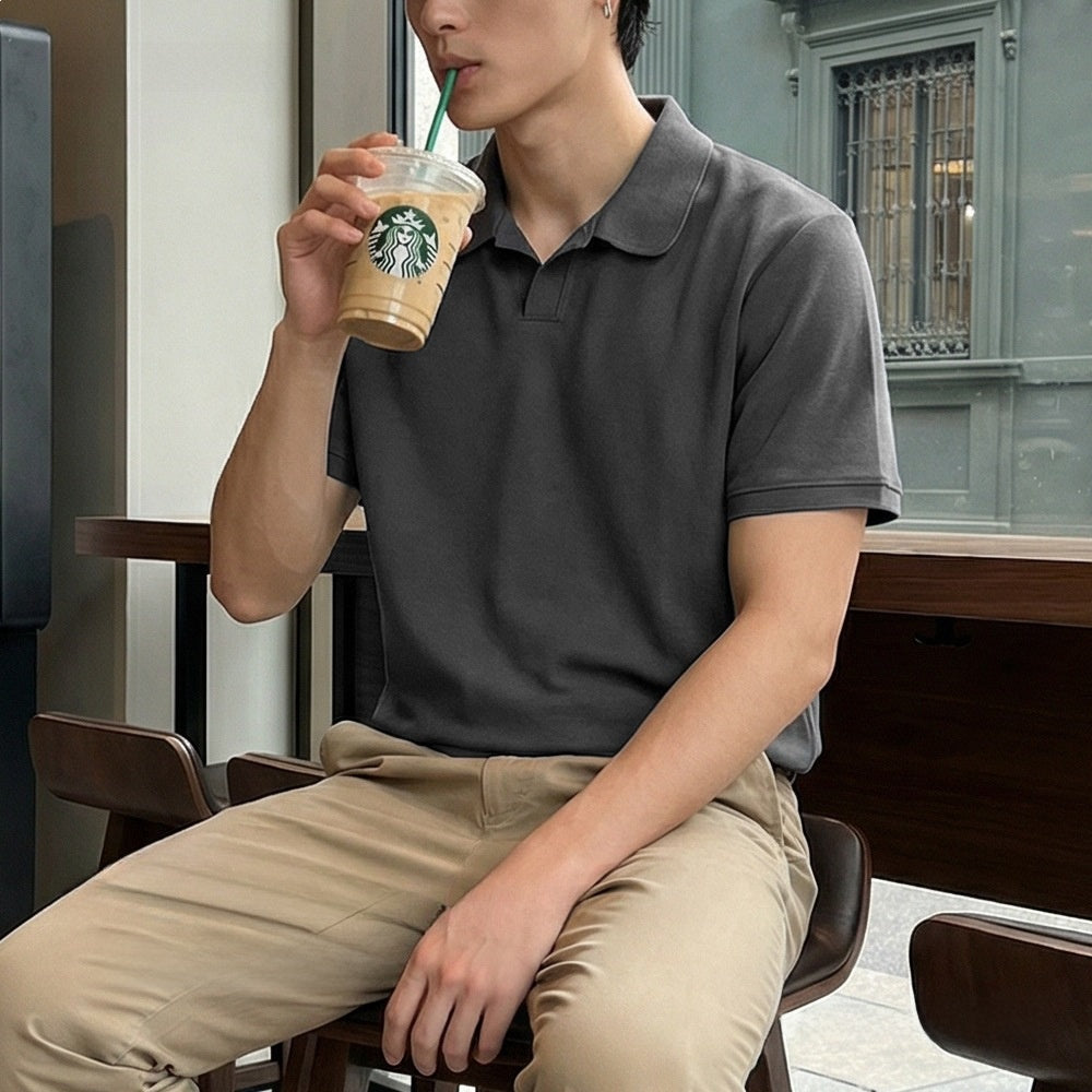 Men's Cotton Short Sleeve Polo Shirt