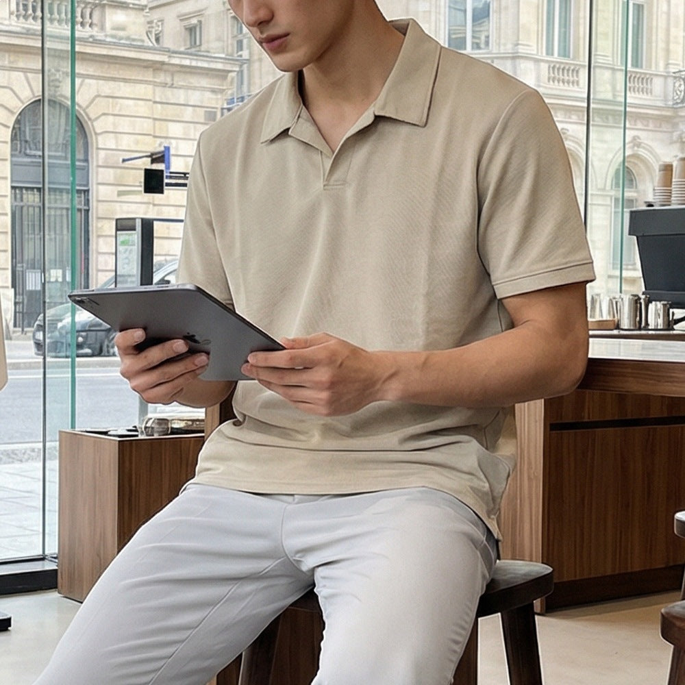 Men's Cotton Short Sleeve Polo Shirt