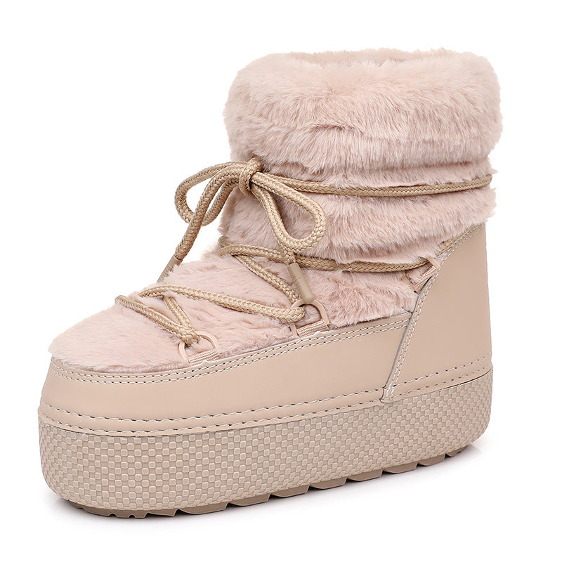 Women Winter Snow Boots Short Plush Warm Waterproof Platform Boots