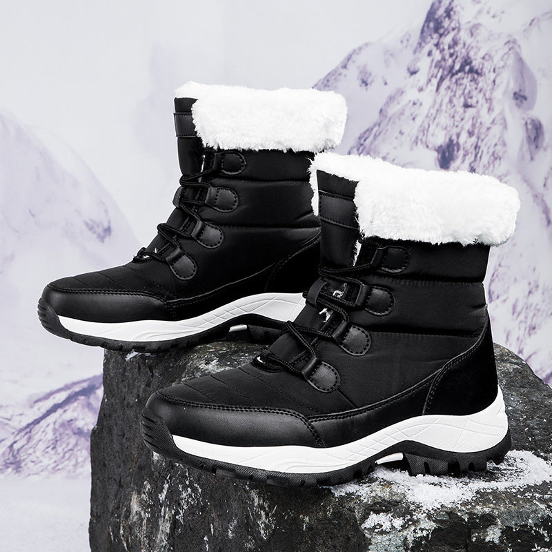 Unisex Warm Fur Lined Flat Snow Boots