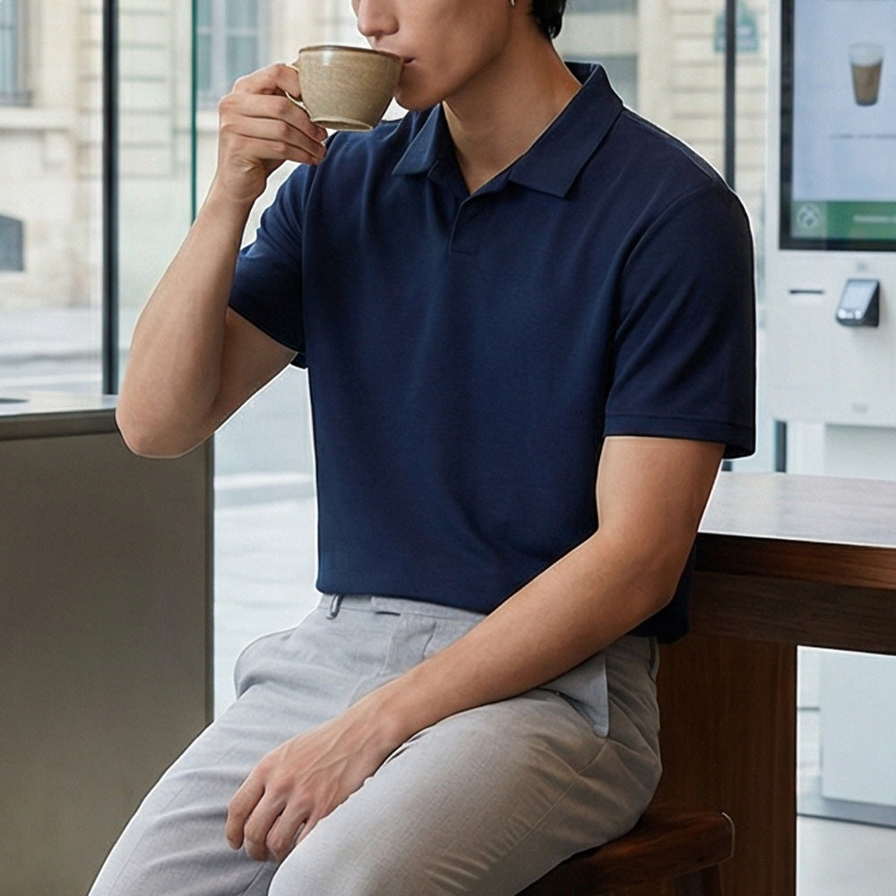 Men's Cotton Short Sleeve Polo Shirt