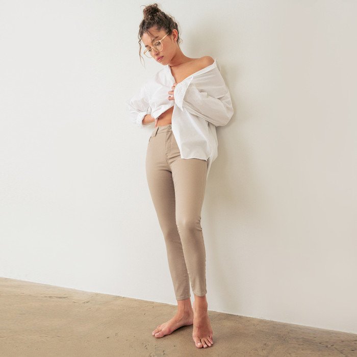 Wax Jean - Women's Push-Up High-Rise Colored Twill Pants - 90168