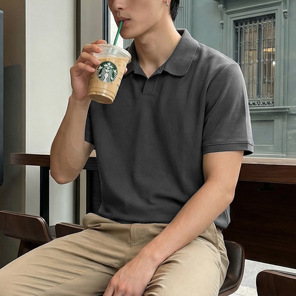 Men's Cotton Short Sleeve Polo Shirt