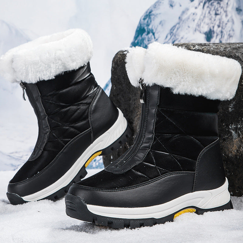 Unisex Warm Fur Lined Flat Snow Boots