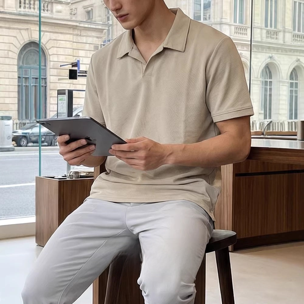 Men's Cotton Short Sleeve Polo Shirt