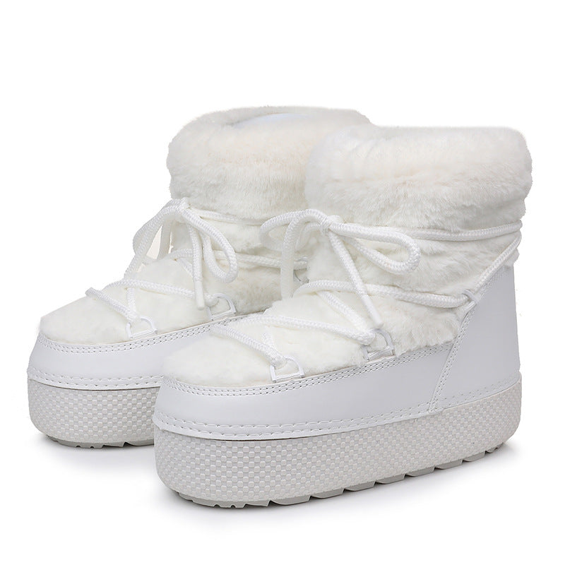 Women Winter Snow Boots Short Plush Warm Waterproof Platform Boots