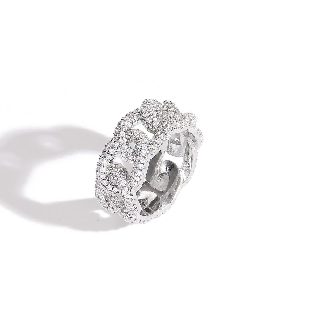 Chain Electroplated Zircon Rings