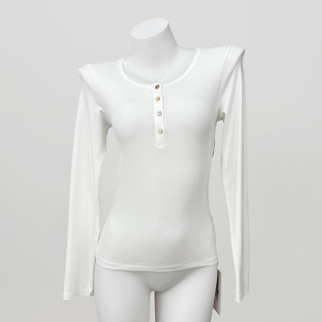 Lady's long-sleeved viscose blend cotton T-shirt