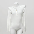 Lady's long-sleeved viscose blend cotton T-shirt