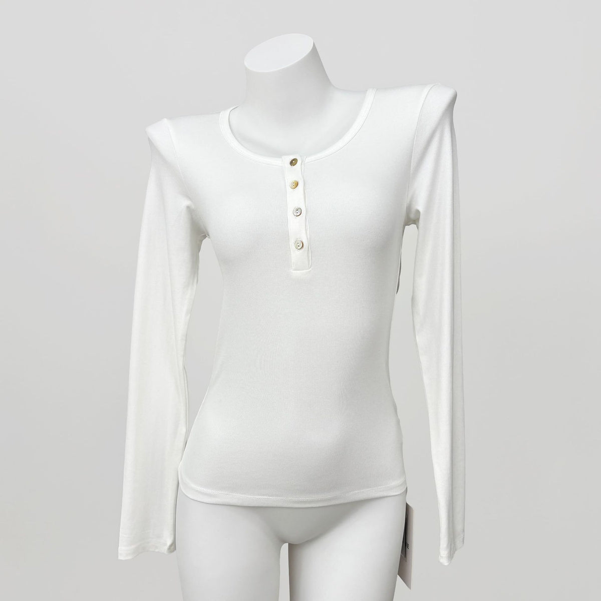 Lady's long-sleeved viscose blend cotton T-shirt
