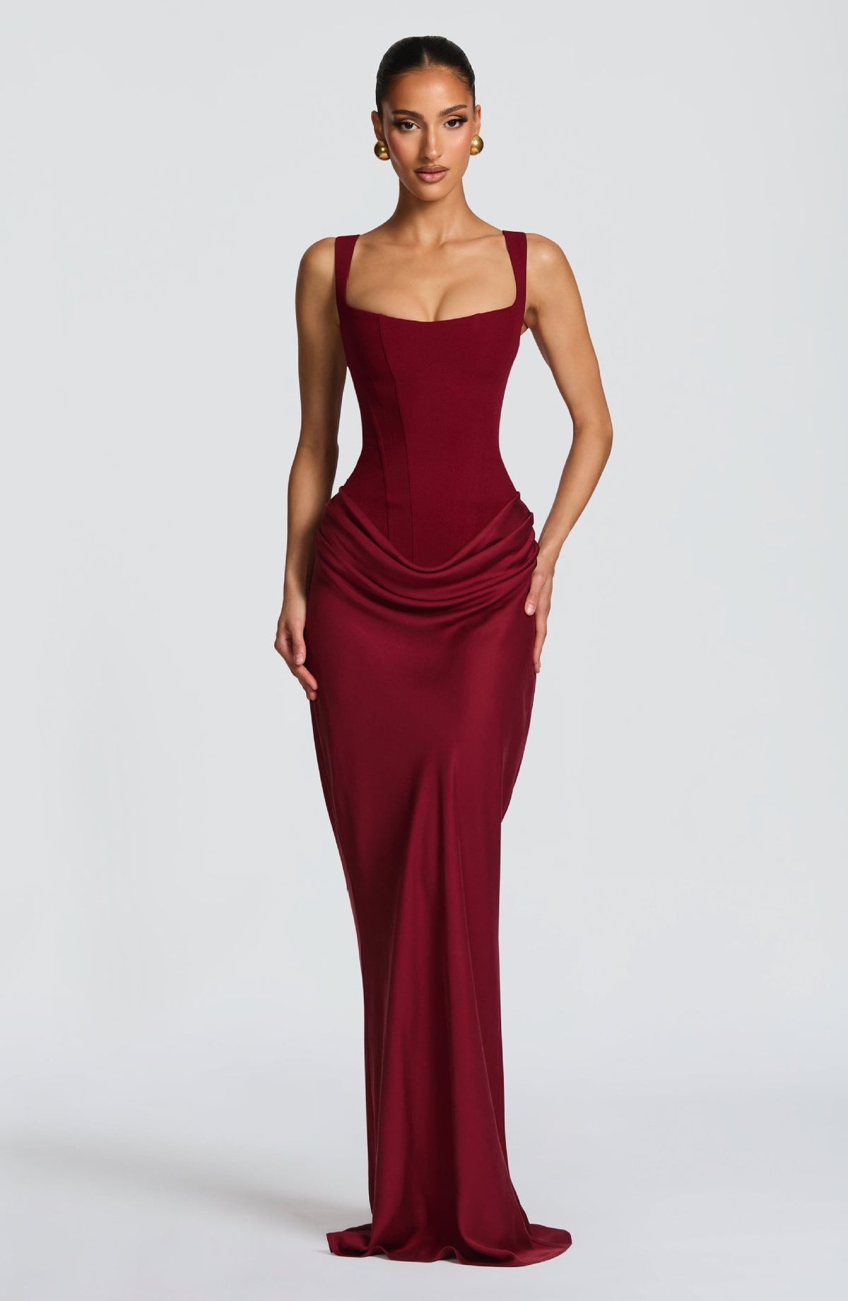 Slim Fit Bodycon Dress Square Neck