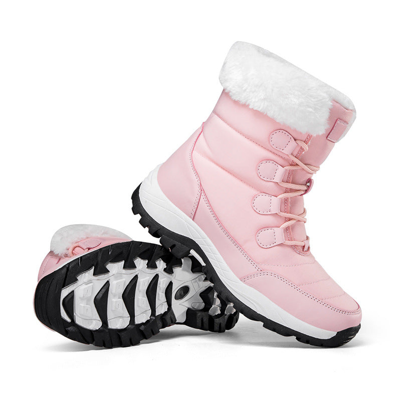 Unisex Warm Fur Lined Flat Snow Boots