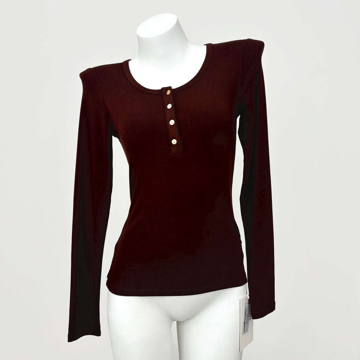 Lady's long-sleeved viscose blend cotton T-shirt