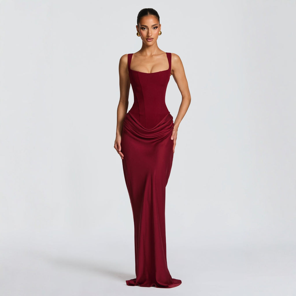 Slim Fit Bodycon Dress Square Neck