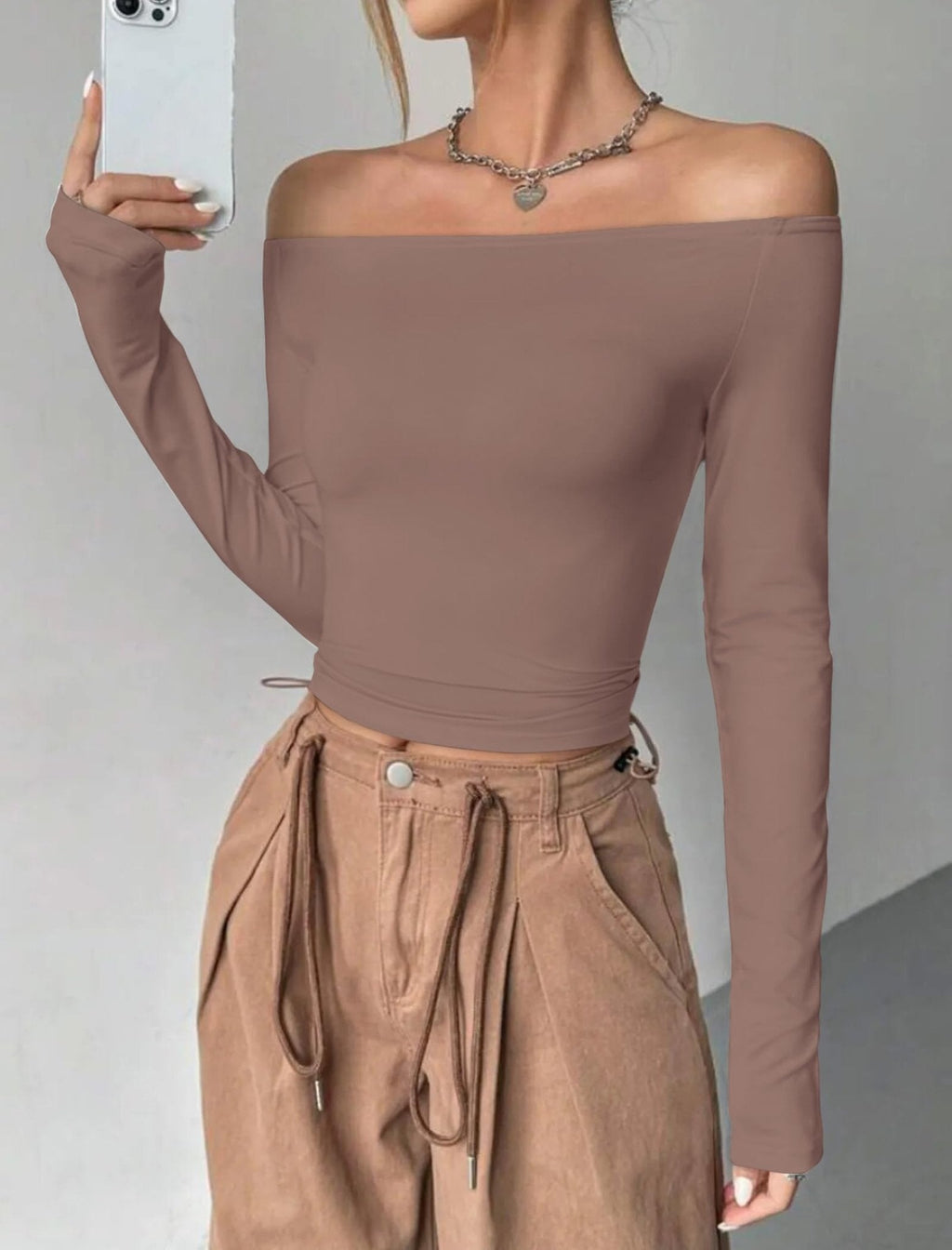 Womens Off The Shoulder Tops Long Sleeve Going Out Basic Shirts Cute Y2K Fall Trendy Fashion 2025