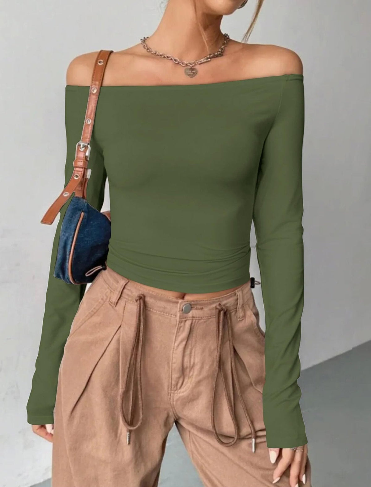 Womens Off The Shoulder Tops Long Sleeve Going Out Basic Shirts Cute Y2K Fall Trendy Fashion 2025